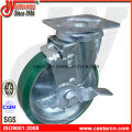 6 Inch Japanese PU Swivel Caster Wheels with Brake